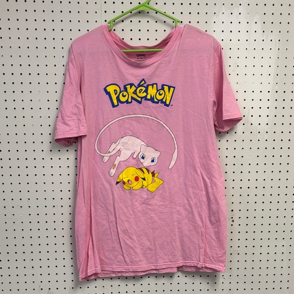 Pokemon Mew & Pikachu Girls T-Shirt Plus Size XL - Picture 1 of 5
